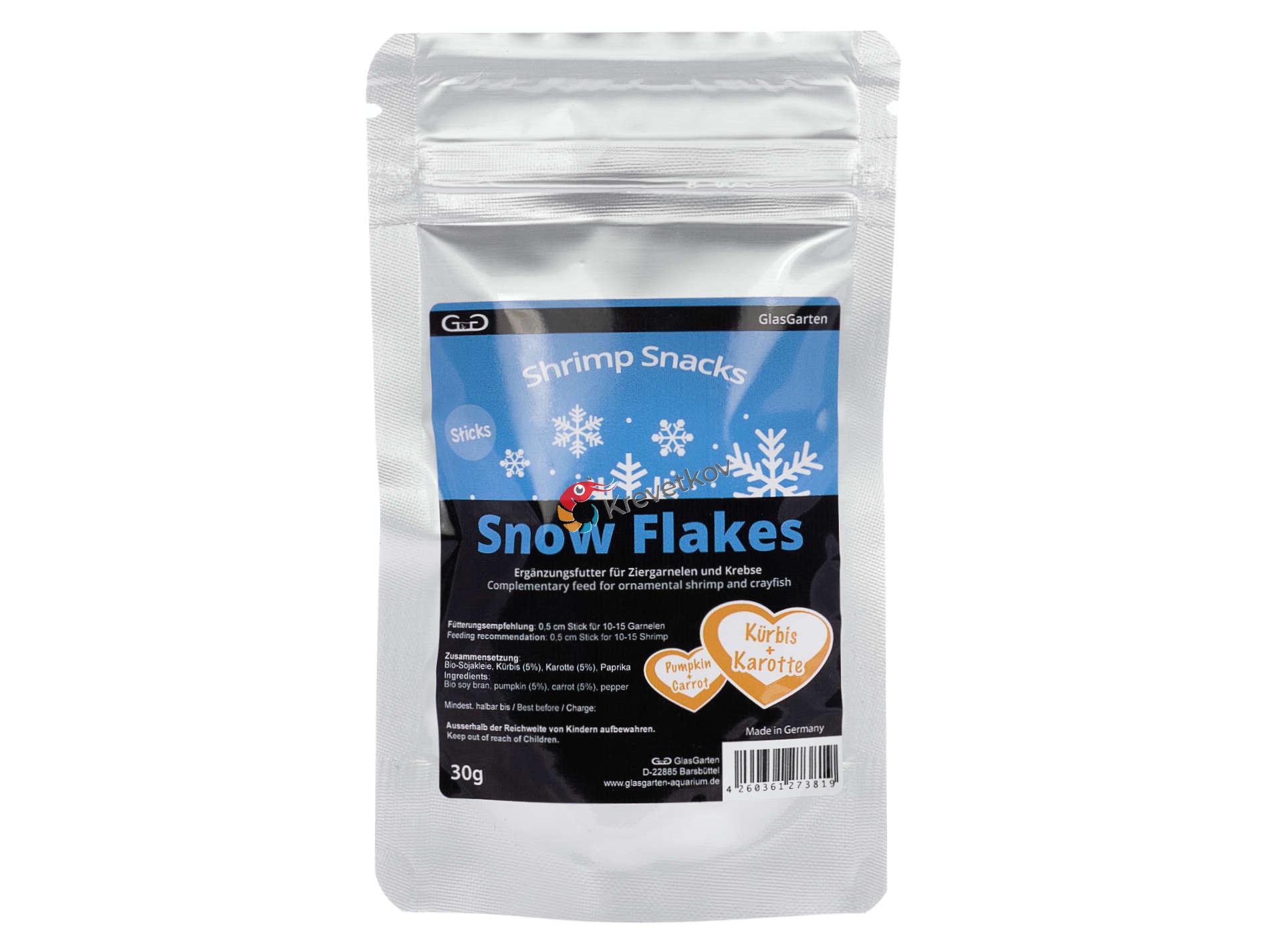 GlasGarten Shrimp Snacks Snow Flakes Pumpkin-Carrot